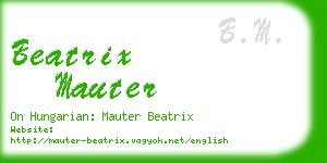 beatrix mauter business card